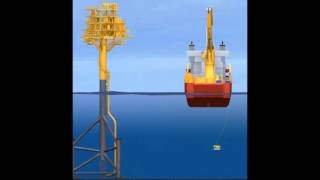 Oil Platform Caisson Instalation [upl. by Yetti350]