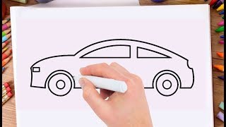 How to draw bmw Car easily learn drawing very easy and step by step with draw easy [upl. by Aliwt]