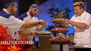 Chefs Struggle with Oysters amp Clams in Chef Ramsay’s Seafood Tower Challenge  Hells Kitchen [upl. by Macnamara64]