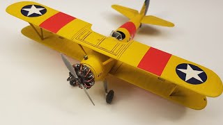 Building a small Stearman Kaydet plastic model Revell 172 kit [upl. by Ronald]