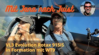 Mit Jana nach Juist  VL3 Evolution in Formation mit WT9  Ultraleichtflugzeug [upl. by Toblat915]