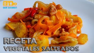 Como preparar Vegetales Salteados  Qué Cocino  Diverideas [upl. by Wulfe]