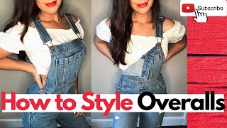 HOW TO STYLE OVERALLS  FALL FASHION OVERALL EDITION  Best Ways to Wear Overalls in the Fall [upl. by Sirrom]