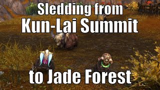 WoW Sledding Tour KunLai Summit to Jade Forest  World of Warcraft Pandaria Remix [upl. by Button]