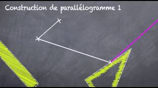 Parallélogramme le construire avec les parallèles 5eme [upl. by Dalila]