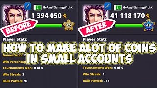 8 Ball Pool  BEST WAY TO GET alot of COINS must watch  Miniclip [upl. by Henni]