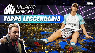 Una TAPPA LEGGENDARIA 🎾 Milano Premier Padel P1 2023  MVPADEL [upl. by Jojo]