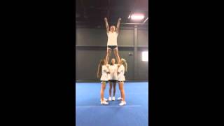 Advanced Cheerleading Stunt Progression Cradle [upl. by Euqinitram]