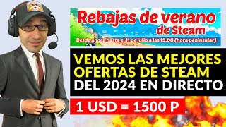 VEMOS LAS OFERTAS DE STEAM DE VERANO INVIERNO 1 USD  1500 PESOS ARG  EN DIRECTO [upl. by Anahsal]