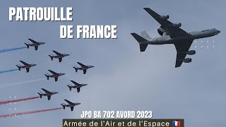 Patrouille de France 2023 JPO BA 702 Avord 2023 [upl. by Rednaxela]