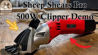 Electric Shearing Sheep Clipper Review Demo of the Sheep Shears Pro 500 Watt 6 Speed Handpiece [upl. by Nappy]