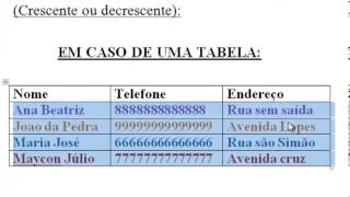 Classificar em ordem AlfabÃ©tica crescente e decrescente no Word [upl. by Finlay]