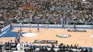 Mundial De Baloncesto Japon 2006 Semifinales España Argentina 01 09 06 Spanish [upl. by Adnilak]