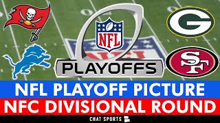 NFL Playoff Picture Schedule Matchups Bracket DatesTimes For 2024 Divisional Round  NFC [upl. by Rothwell]