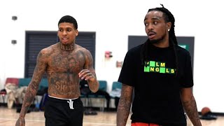 NLE Choppa Vs Quavo 1v1 Basketball Got Heated [upl. by Kermit]