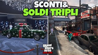 SCONTI E SOLDI TRIPLI SU GTA ONLINE AGGIORNAMENTO SETTIMANALE NUOVA RAPINA CHOP SHOP [upl. by Ahselak571]