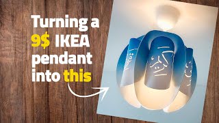 Turning the cheapest IKEA Pendant into Arabic Calligraphy light art [upl. by Mckeon968]