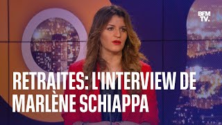 Retraites linterview de Marlène Schiappa sur BFMTV en intégralité [upl. by Ttegdirb]