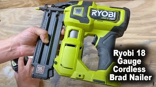 How to Use Ryobi 18 Gauge Cordless Brad Nailer [upl. by Gibert286]