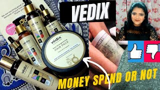 HONEST  😮👍👎😮 UNBIASED  vedix Hair Product Regime Review How to use Vedix Hair Product [upl. by Nonnaihr]