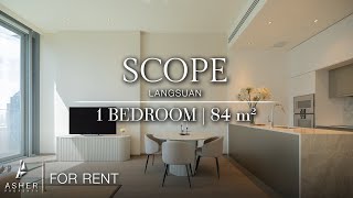 Scope Langsuan  1 Bedroom  84 sqm  For Rent [upl. by Kcirddes331]