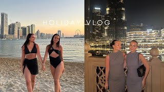 Dubai Vlog Girls Trip Beach clubs Food and Global village [upl. by Mazurek496]