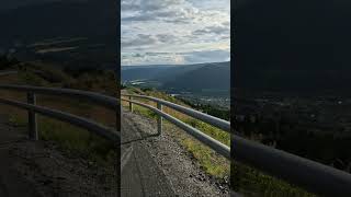 Cycling down towards the center of Øyer lovely view down towards ØyerHafjell [upl. by Klimesh]