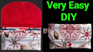 Super Easy Only 2 Pieces Of Fabric amp The Wallet Is Done Easy Step By Step Sewing Tutorial Must Try [upl. by Garap]