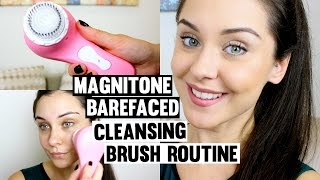 My Magnitone Barefaced Cleansing Brush Skincare Routine amp Demo  KatesBeautyStation  Ad [upl. by Eitnom]