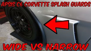 Apsis Splash Guards for C6 Corvette  Standard VS Regular Comparison [upl. by Lednik]