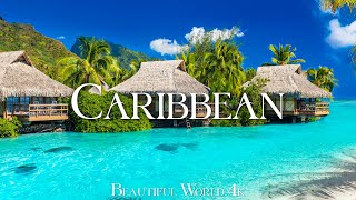 Caribbean 4K Drone Nature Film  Calming Piano Music  Beautiful Beach [upl. by Egin]