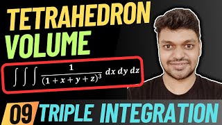 Volume of Tetrahedron Triple Integral Example 9 Engineering Mathematics  Saarang [upl. by Yelsgnik]