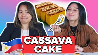 Filipino Women Try Other Filipino Womens Cassava Cake [upl. by Lemaceon]