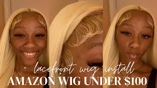 AMAZON WIG UNDER 100  Installing LaceFront Wig  Sensationnel Butta Lace  JAAHDIORR [upl. by Edin659]