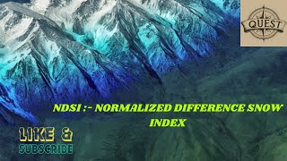 NDSI Normalized Difference Snow Index NDSI [upl. by Assirrak976]