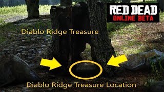 Diablo Ridge Treasure Location  Red Dead Online  RDR2  Red Dead Redemption 2  Gold Money [upl. by Nwahsad]