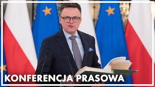 Konferencja prasowa Marszałka Sejmu [upl. by Osswald612]