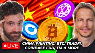 Crypto News Bitcoin China Pumping Coinbase FUD TIA ENA amp More [upl. by Ardek587]