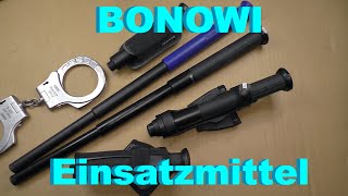 BONOWI EinsatzmittelBonowi EinsatzstockBonowi EKABonowi handcuffsAbwehrstockTeleskopschlagstock [upl. by Eniahs]