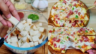 Pan Pizza  Pan Bread pizza  10 Minute Delicious Bread Pizza Recipe  No Bake No oven [upl. by Frasco527]