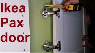 Ikea Pax wardrobe door  assembly and adjustment [upl. by Kaile]