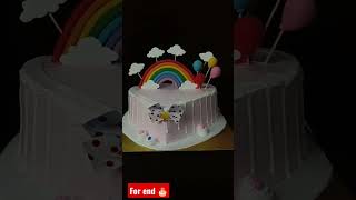 Laberry 13 Piece Rainbow Cake Topper Set Cloud Moon Star Cake cakes shorts short viral rambo [upl. by Aisyram]