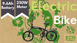 Etech Motion E2 Folding Electric Bike Compact City eBike with 20quot Wheels 250W Motor [upl. by Siradal]