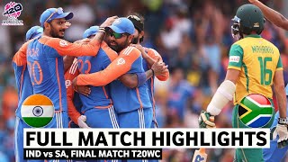 India vs South Africa ICC T20 World Cup 2024 Final Match Highlights  IND Vs SA Highlights [upl. by Nnylf]