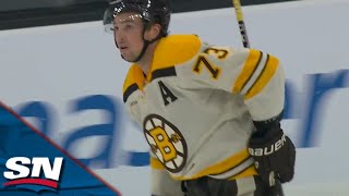 Bruins Charlie McAvoy Imitates Bobby Orr With Airborne Goal Against Red Wings [upl. by Erminia326]