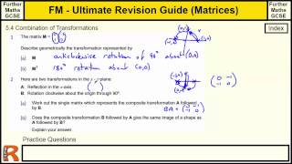 Combinations of Matrix Transformations Ultimate revision guide for Further maths GCSE Matrices [upl. by Silvestro500]