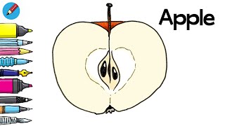 Master The Art Of Sketching Half An Apple With This Easy Tutorial [upl. by Bartolome102]