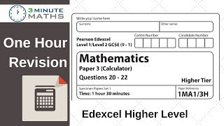 Edexcel Higher GCSE Maths  Questions 20  22 Revision [upl. by Ralip]