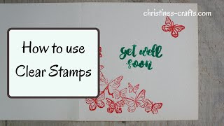 HOW TO USE CLEAR STAMPS WITH ACRYLIC BLOCKS A demonstration making greeting cards [upl. by Esmeralda]