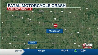 Oskaloosa man dies after being injured in motorcycle crash Tuesday night in Atchison County [upl. by Nothgierc274]